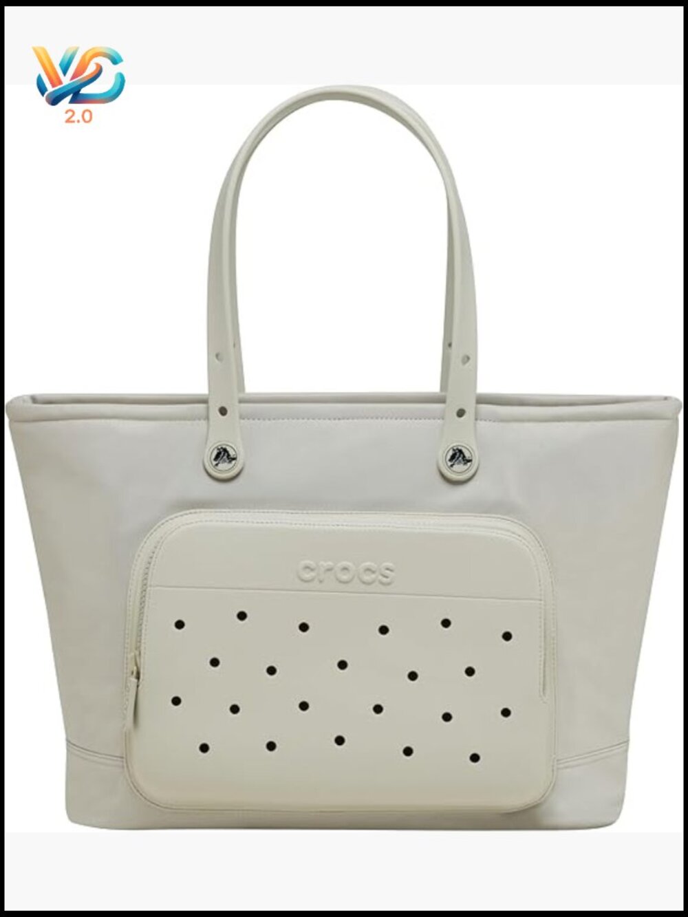 Nylon Tote Bag with Jibbitz Charms Holes Lightweight Durable Work Travel Bag